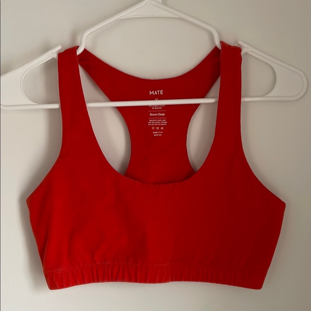 Red MATE the Label Women's Sports Bra size M